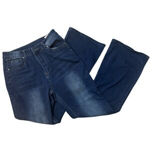 Y2K Flare Jeans Womens Size 6 Dark Wash Stretch Denim Retro